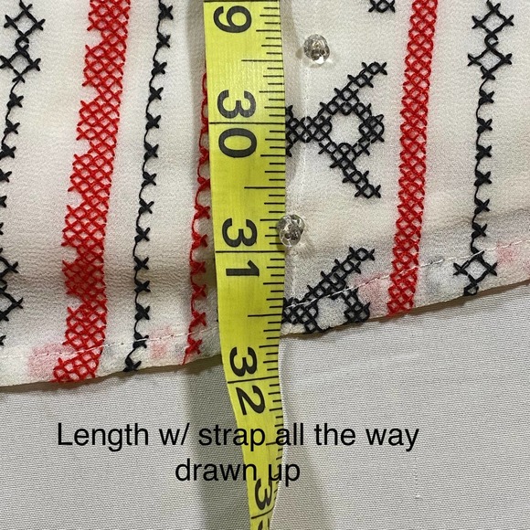 Sam Edelman*Womens Medium Slip Dress*Cross Stitch Design*Embellished*Light - Picture 7 of 10